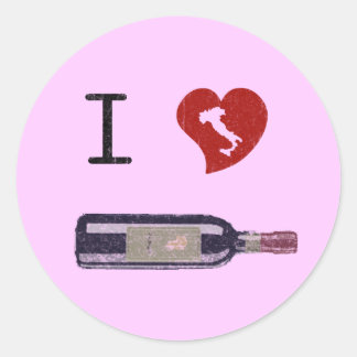 Adesivo Eu Amo Vinho