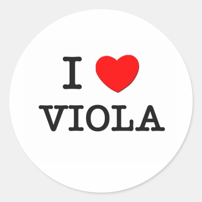 Adesivo Eu Amo Viola (Frente)