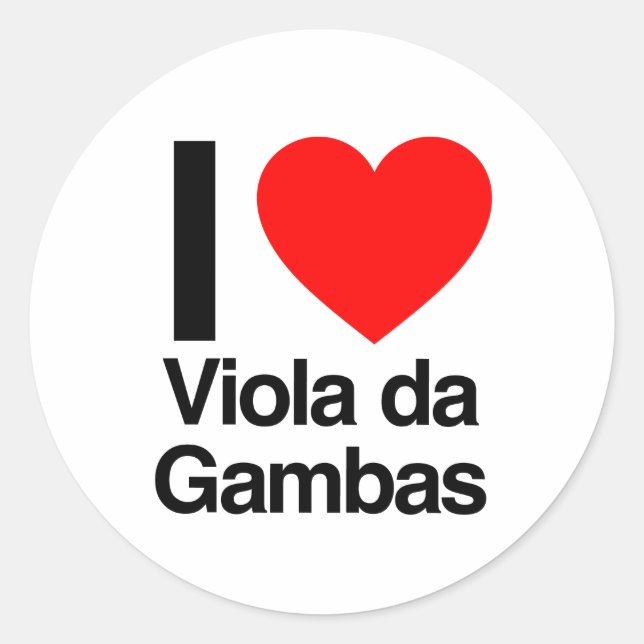Adesivo Eu amo viola da gambas (Frente)