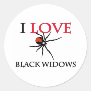 Adesivo Eu amo viúvas negras