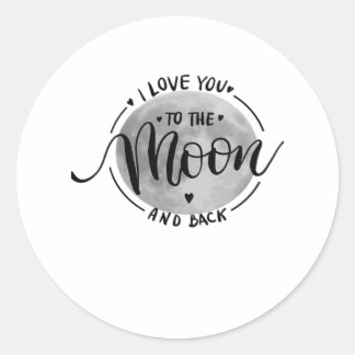 Adesivo Eu Amo Você Até a Lua e de Volta Elegante e Sentid