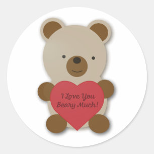 Adesivo Eu Amo Você Beber Muito Urso De Teddy