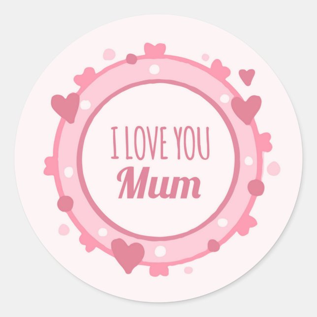Adesivo Eu Amo Você Mamãe (Frente)