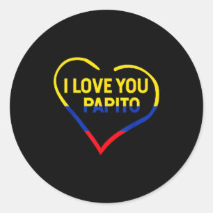 Adesivo Eu Amo Você Papito Bandeira Colômbia Bandeira Feli