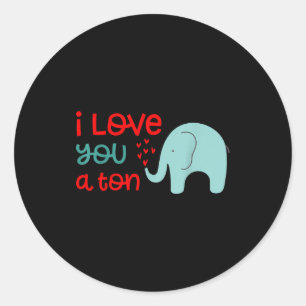Adesivo Eu Amo Você Um Ton Elefante Dia dos Namorados