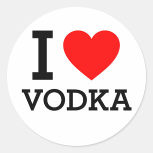 Adesivo Eu Amo Vodka