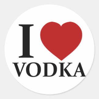 Adesivo Eu Amo Vodka