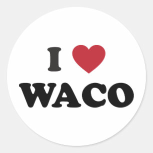 Adesivo Eu amo Waco Texas
