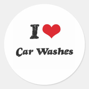 Adesivo Eu amo Washes de Carro