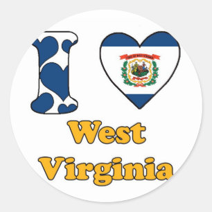Adesivo Eu amo West Virginia