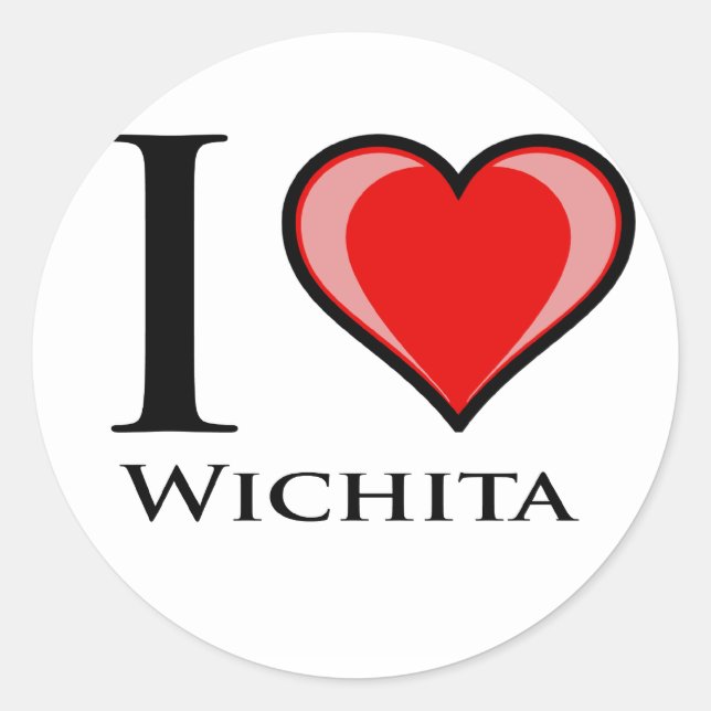 Adesivo Eu Amo Wichita (Frente)