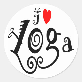 Adesivo Eu Amo Yoga