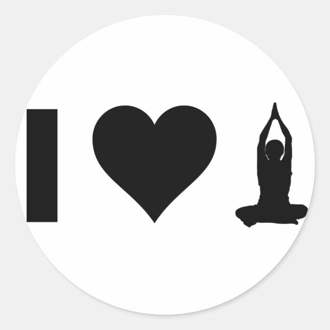 Adesivo Eu Amo Yoga (Frente)
