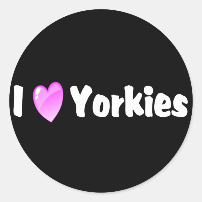 Adesivo Eu Amo Yorkies (Frente)