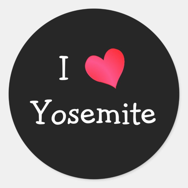 Adesivo Eu Amo Yosemite (Frente)