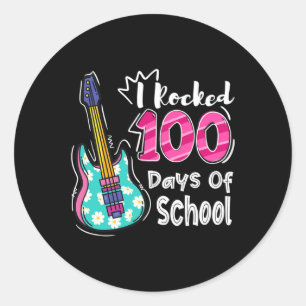 Adesivo Eu Apanhei 100 Dias De Escola B Guitarra Crianças 