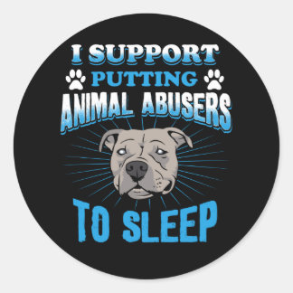 Adesivo Eu Apoio A Colocação De Abusos Animais No Sono