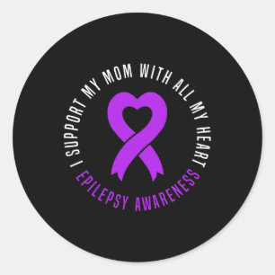 Adesivo Eu apoio a mamãe com todo meu coração Epilepsy War