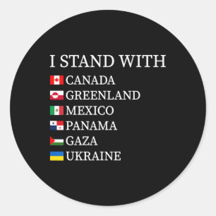 Adesivo Eu Apoio O Canadá Groenlândia México Panamá Gaza U