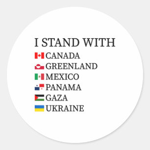 Adesivo Eu Apoio O Canadá Groenlândia México Panamá Gaza U