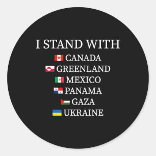 Adesivo Eu Apoio O Canadá Groenlândia México Panamá Gaza U