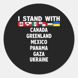 Adesivo Eu Apoio O Canadá Groenlândia México Panamá Gaza U