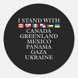 Adesivo Eu Apoio O Canadá Groenlândia México Panamá Gaza U