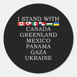 Adesivo Eu Apoio O Canadá Groenlândia México Panamá Gaza U