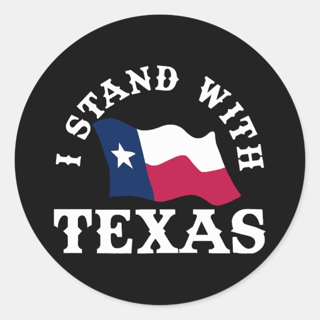 Adesivo Eu Apoio o Texas (Frente)