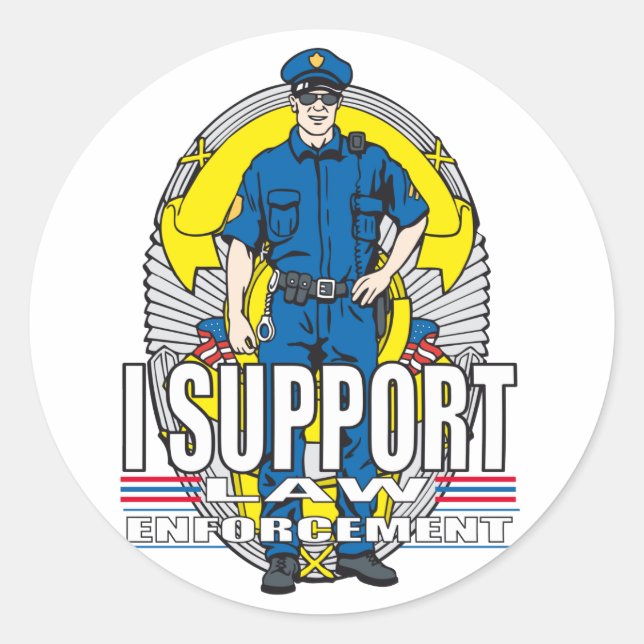 Adesivo Eu apoio Polícia (Frente)