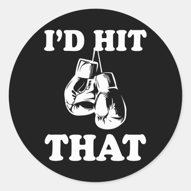 Adesivo Eu atingiria aquele sarcasmo de boxing humorístico (Frente)