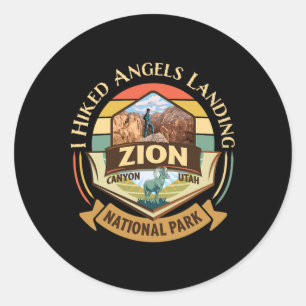 Adesivo Eu Caminhei Angels Landing Zion Retro Vintage Pôr