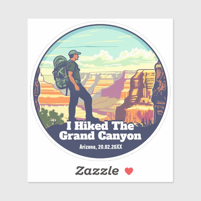 Adesivo Eu Caminhei Na Arizona Do Parque Nacional Do Grand (Folha)