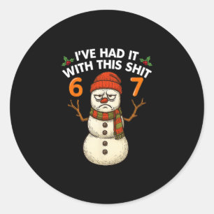 Adesivo Eu Cansei Desse Boneco de Neve de Natal Meme 67
