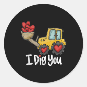 Adesivo Eu Canto-Te Trator Construction Heart Lovent