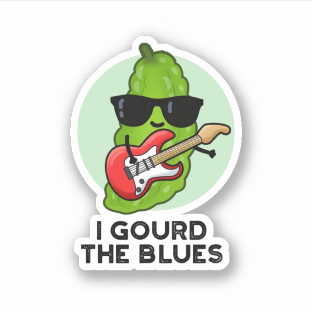 Adesivo Eu Chorei O Blues Engraçado Veggie Pun (Frente)