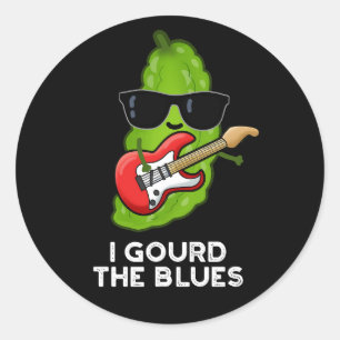 Adesivo Eu Chorei O Blues Engraçado Veggie Pun Dark BG