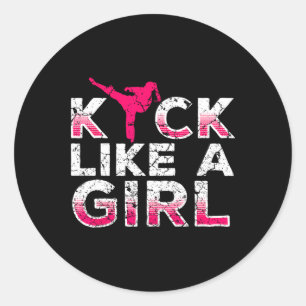 Adesivo Eu Chuto Como Uma Garota-karate Kickboxing Garotas
