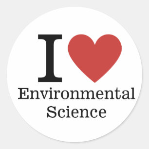 Adesivo Eu ❤️ Ciência Ambiental para Estudante/Faculdade