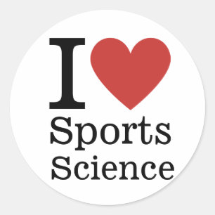 Adesivo Eu ❤️ Ciência do Esporte para Estudantes/Faculdade