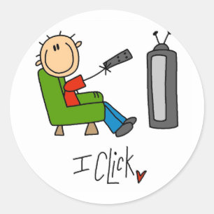 Adesivo Eu clico t-shirt e presentes