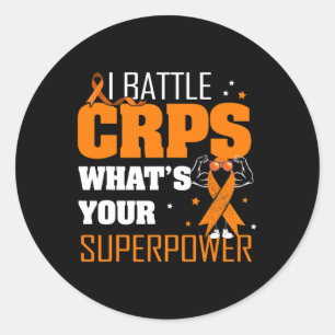 Adesivo Eu Combato Crps Sensibilização Laranja Fita Guerre