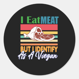 Adesivo Eu Comi Carne Mas Eu Identifico Como Um Vegan