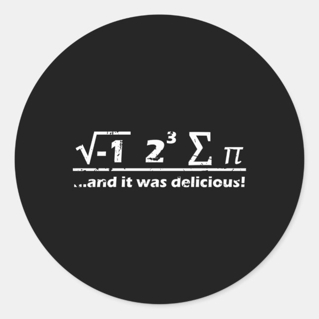 Adesivo Eu Comi Um Pouco De Pi E Foi Delicioso (Frente)