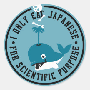 Adesivo Eu como somente japoneses para a finalidade
