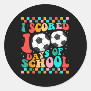 Adesivo Eu Completei 100 Dias De Escola Futebol Crianças E