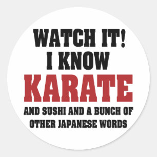 Adesivo Eu Conheço Karate! E Sushi E Outras Palavras Japon