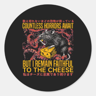 Adesivo Eu Continuo Fiel Ao Queijo Vintage Japonês R