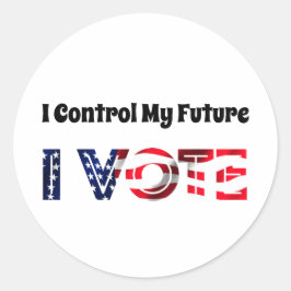 Adesivo Eu Controle O Meu Futuro - Eu Voto