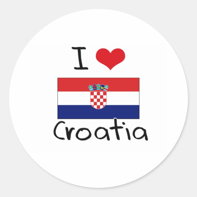 ADESIVO EU CORAÇÃO A CROÁCIA (Frente)